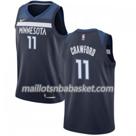 Maillot Homme Minnesota Timberwolves Jamal Crawford 11 Nike 2017-18 Navy Swingman